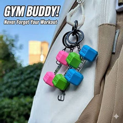 Trending Gym Dumbell and Plate Keychain