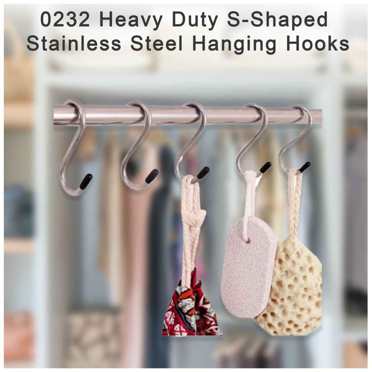 Heavy Duty S-Shaped Stainless Steel Hanging Hooks – Strong & Durable