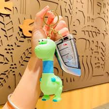 Stretchable neck Dinosaur cute keychain