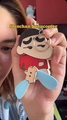 Shinchan Funny Nunu Copter Fan keychain