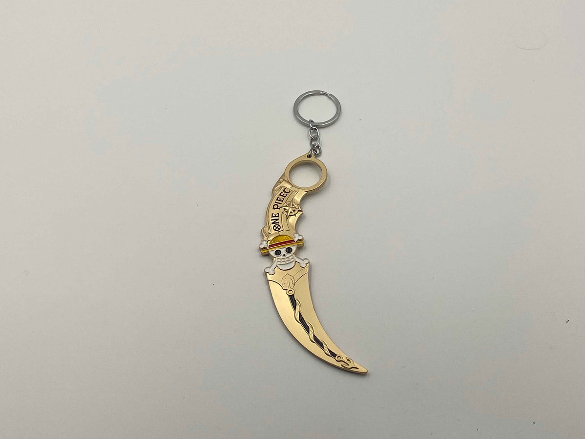 One-piece FOLDABLE ROTATED ANIME KARAMBIT keychain