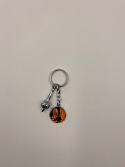 Jai Hanuman with Gadha metal keychain (1035)