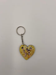 Trending BTS heart shape yellow keychain (1037)