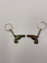 Mini revolver/gun metal keychain (1045)