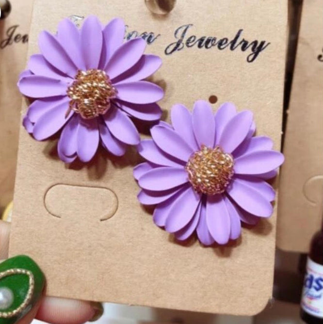 Chyrassanthium flower earrings - Purple (2005)