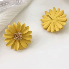 Crysanthemum Korean style earrings - Yellow (2010)