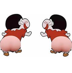 Shin-Chan/Doremon Bum sticker (Pack of 2)