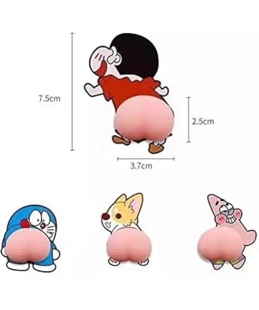 Shin-Chan/Doremon Bum sticker (Pack of 2)