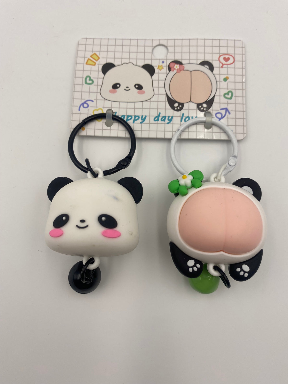 Cute panda and Bum keychain