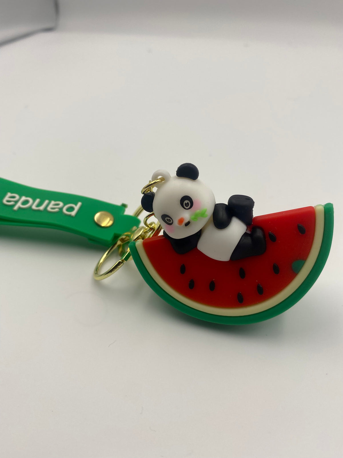 Cute Panda Watermelon 3D Silicone keychain