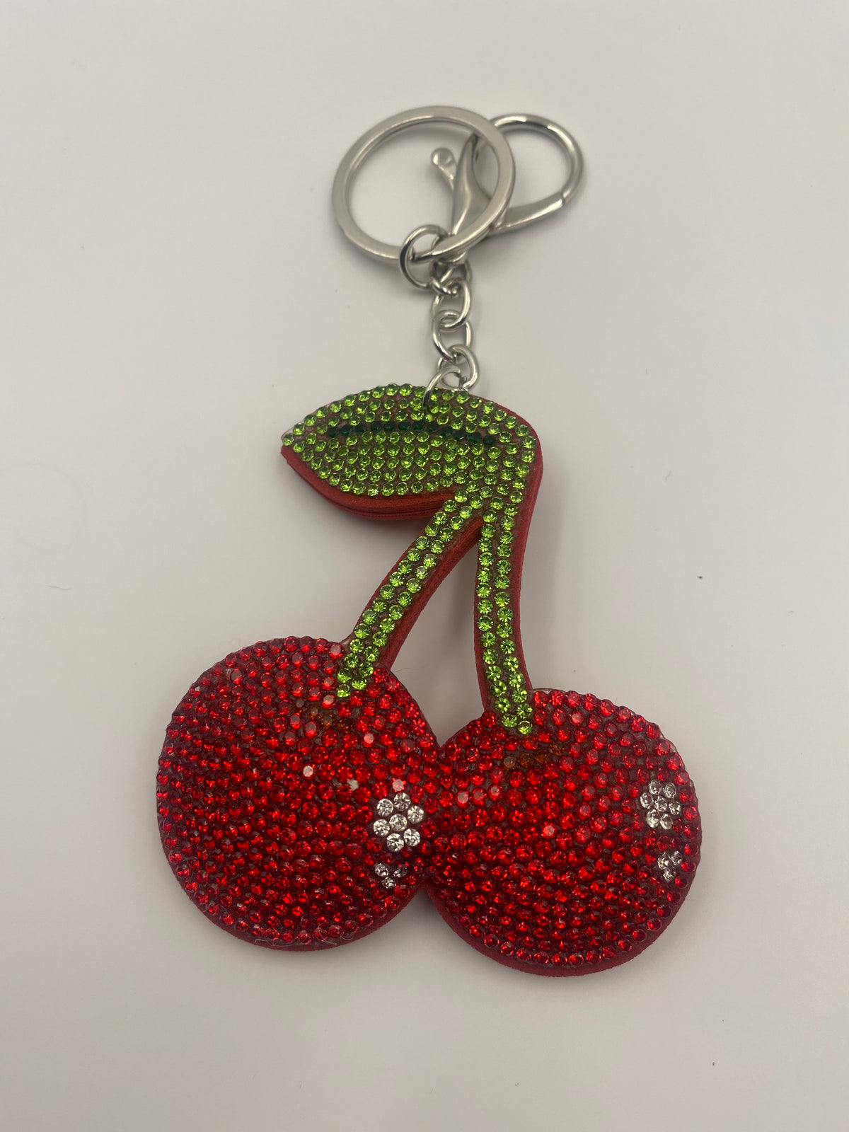 Glittery Cherry keychain