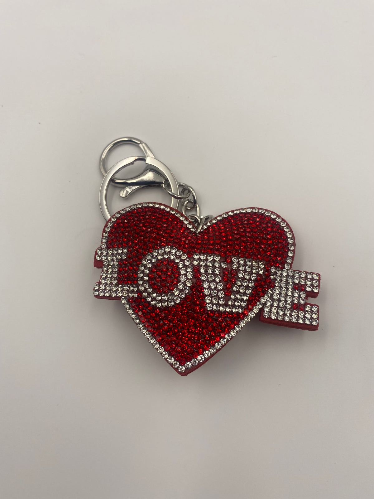 Love glittery keychain