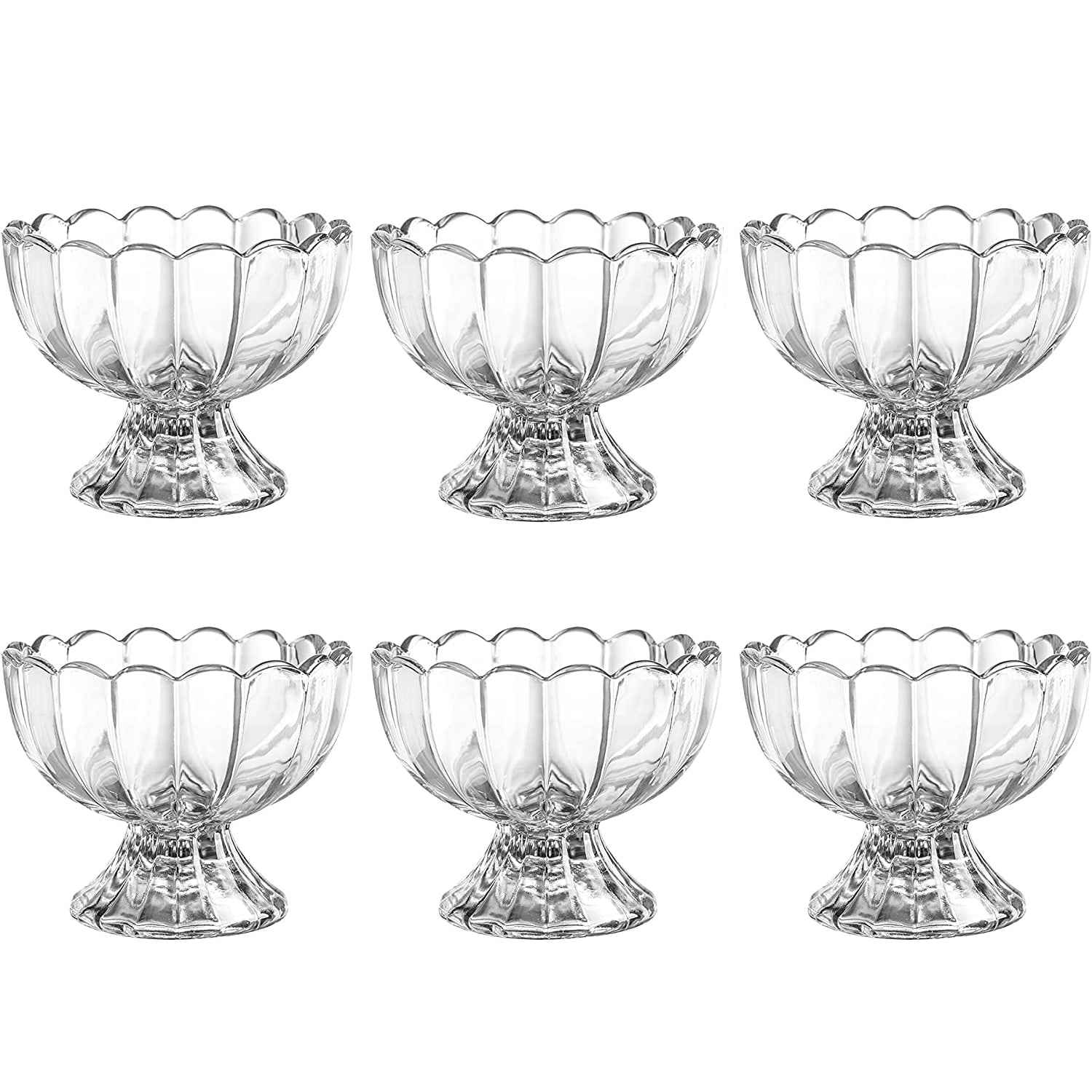 Serving Dessert Bowls – 6 Pc Brown Plastic Set | Lunchie Bunchie