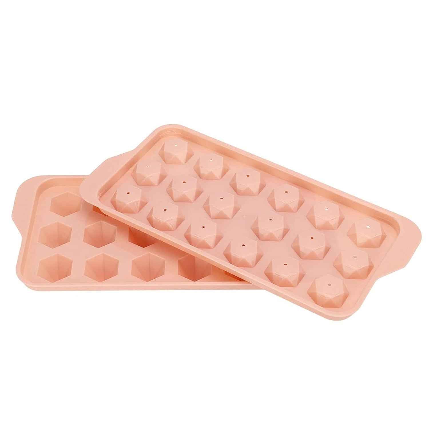 Plastic Ice Cube Tray – 18 Diamond Cavities for Easy Release