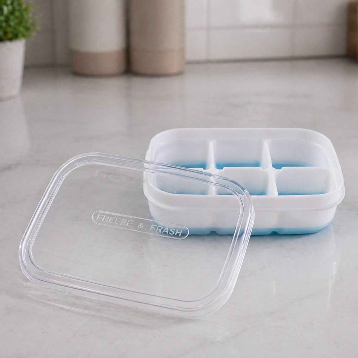 Mini Plastic 6-Cavity Ice Cube Tray Ð Space-Saving & Reusable