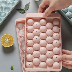 Plastic Ball Ice Cube Tray – Durable & Easy Release with Lid