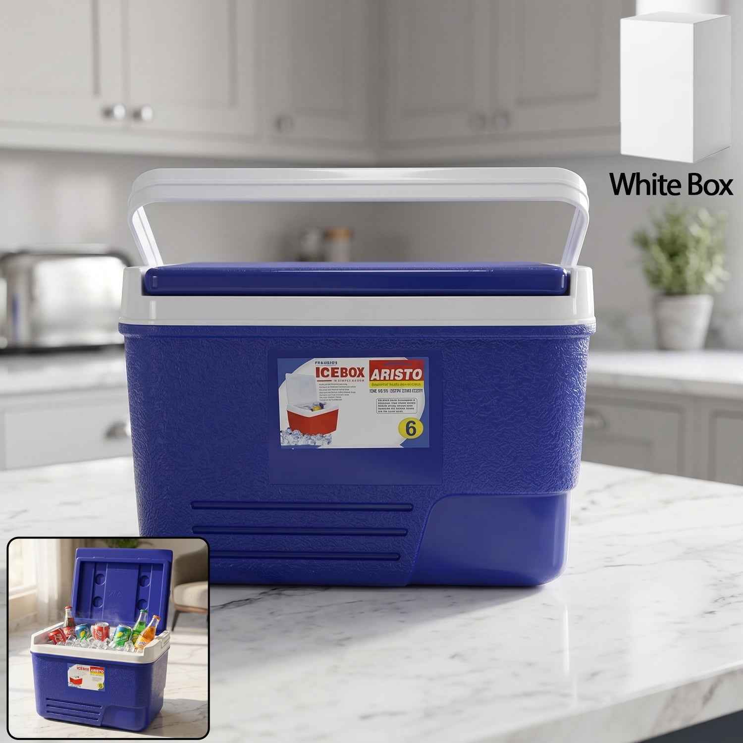 Portable 6L Ice Cooler Box Ð Keeps Drinks Chilled Outdoors