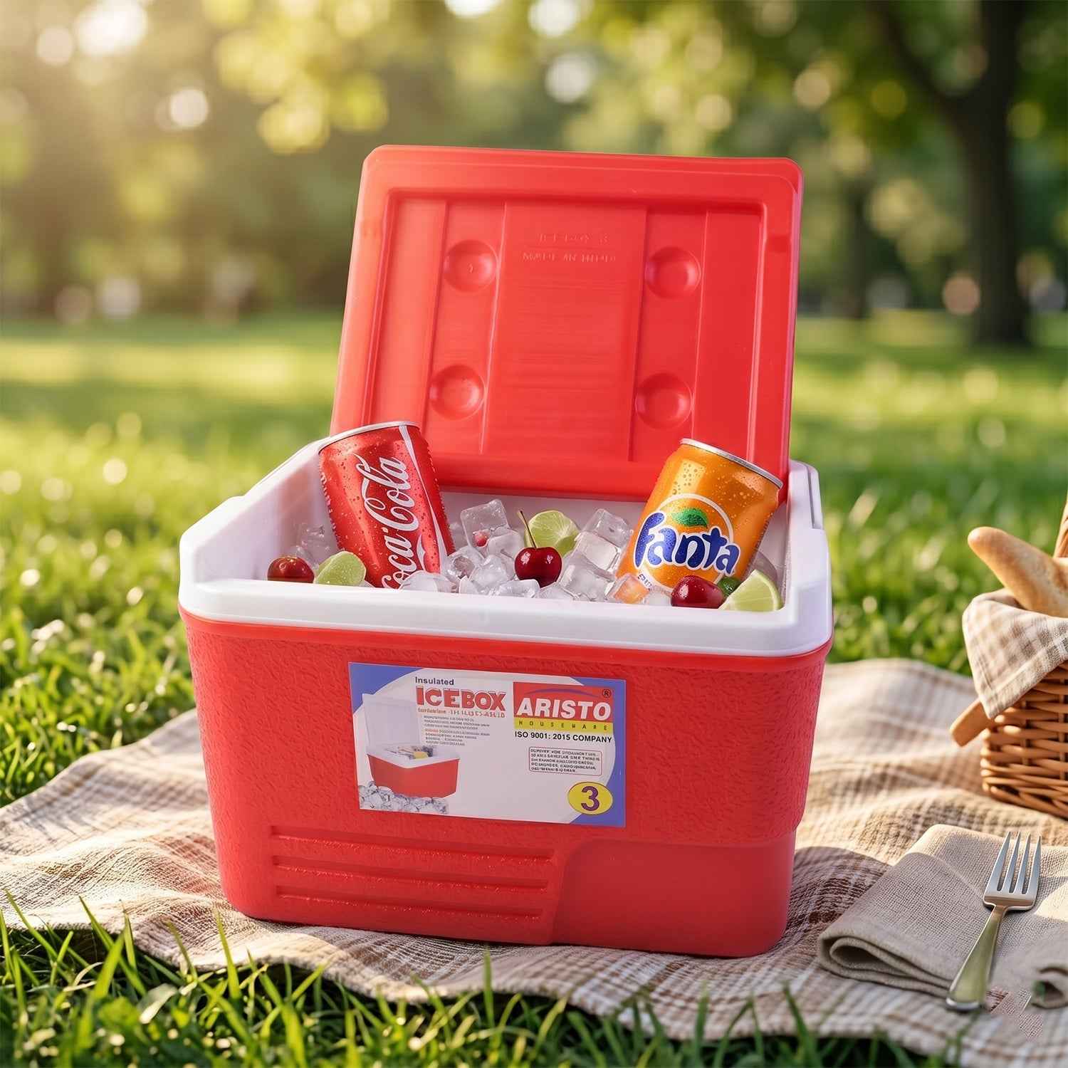 Heavy Duty Insulated Ice Box Ð 3 Litre Portable Cooler for Outdoor Use