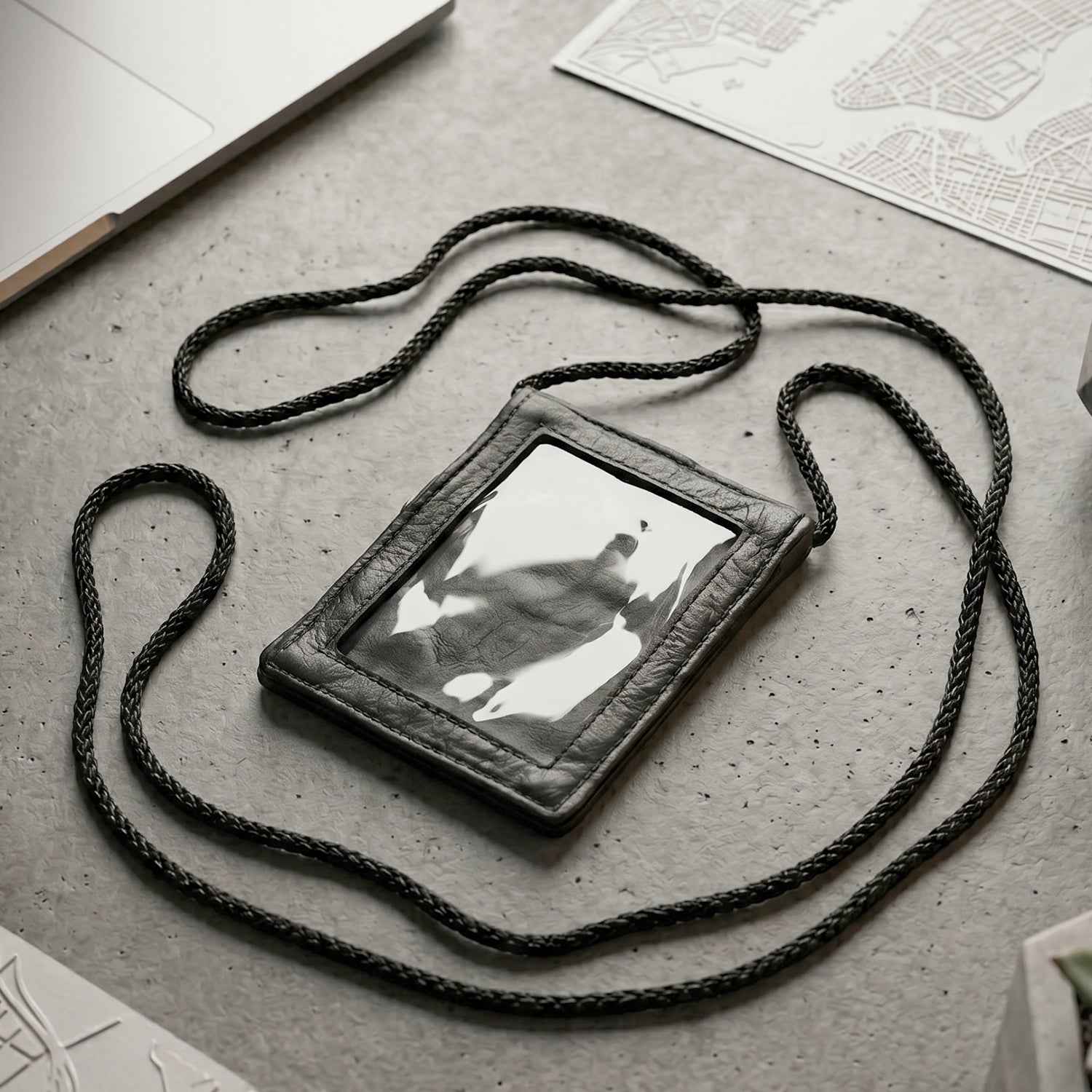 Leather Neck Wallet – Convenient ID & Card Holder with Lanyard