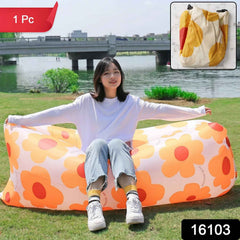 Inflatable Lounger Ð Portable Floral Print Outdoor Couch