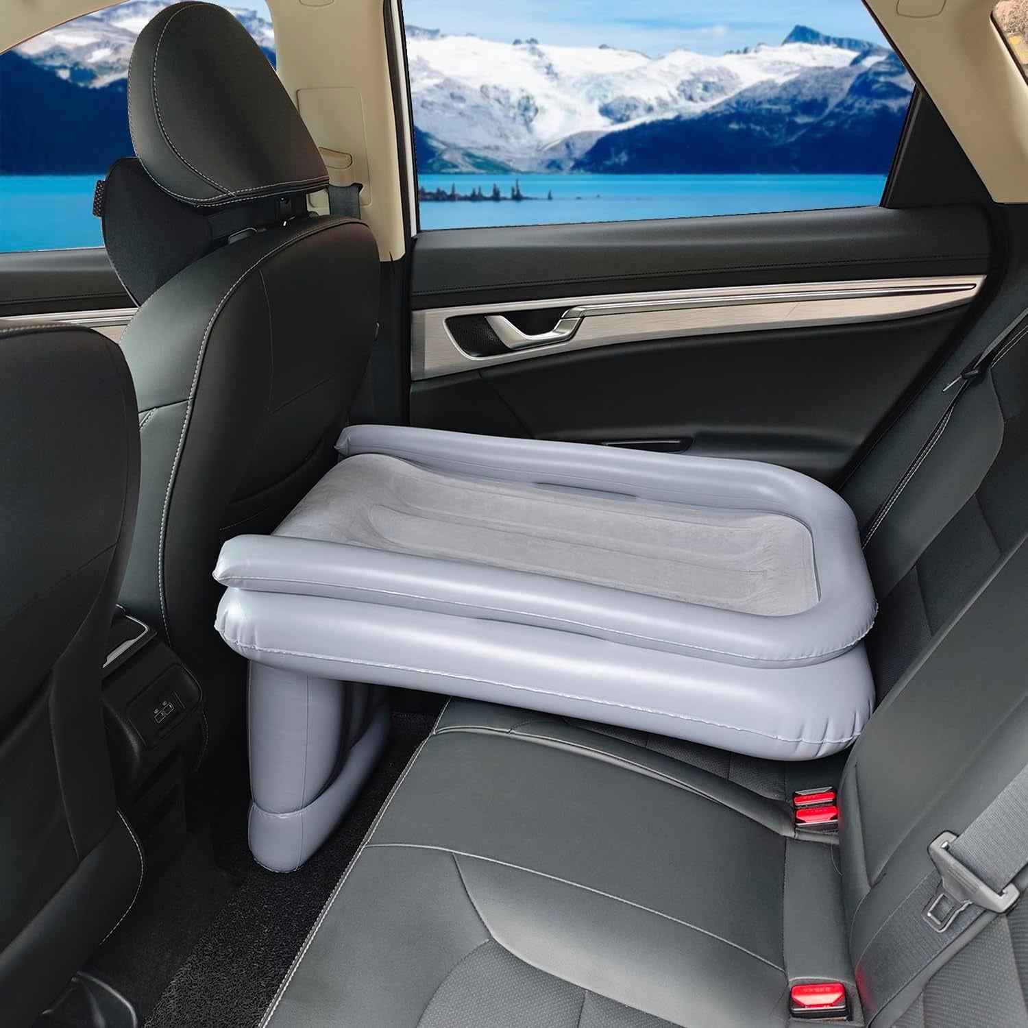 Inflatable Travel Air Bed Mattress for Car Back Seat Kids Baby (1 Set)