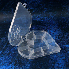 Heart-Shaped Plastic Bead Storage Organizer – 10 Adjustable Compartments