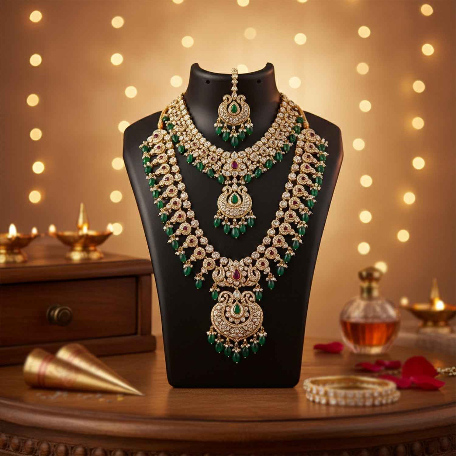 Necklace Display Stand – Premium Black Mannequin Bust 15x11 cm