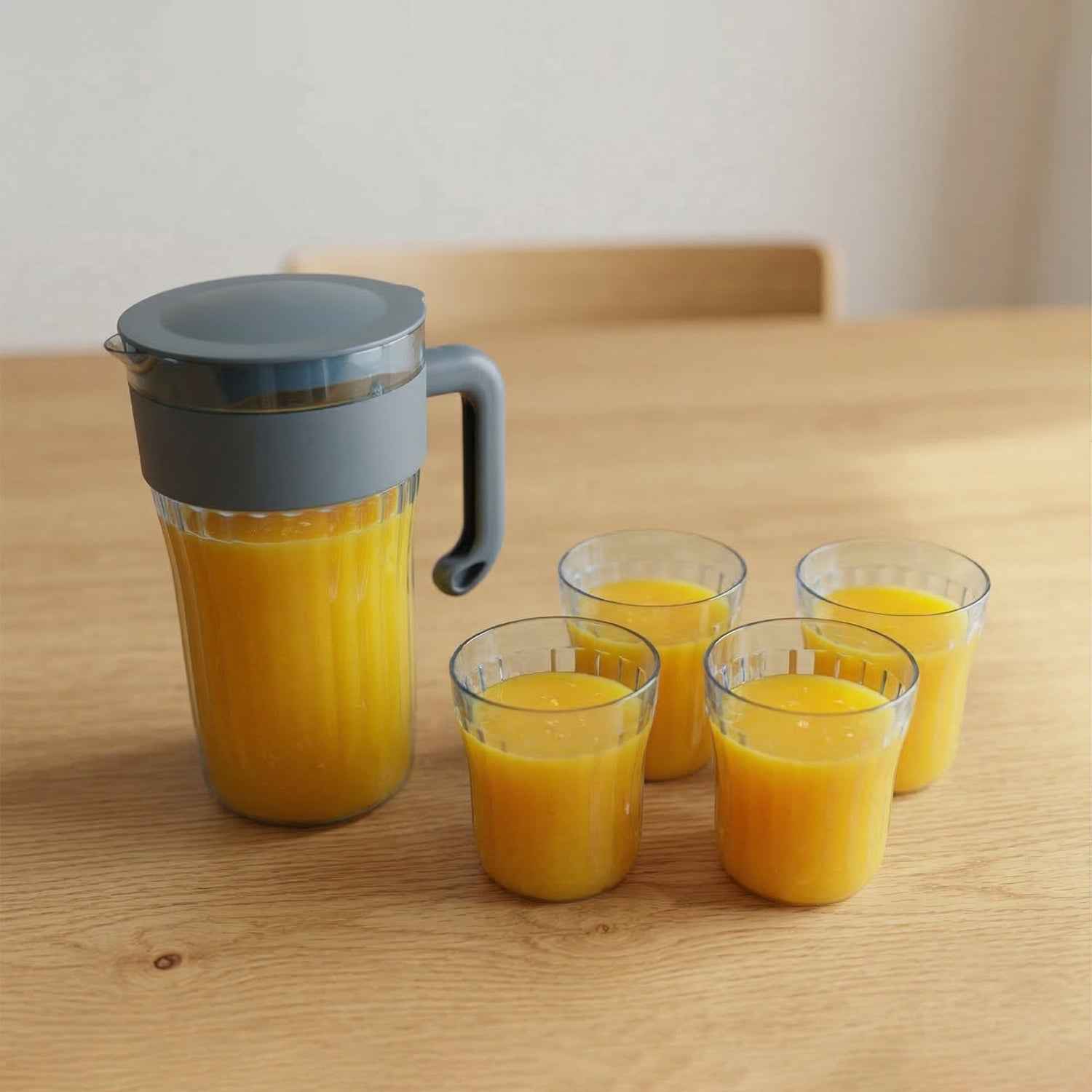 Plastic Water Jug with 4 Glasses Set – Perfect for Home Use