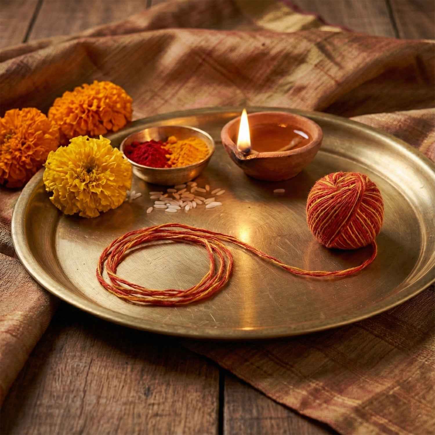 Pooja Kalawa Moli Sacred Cotton Thread – Traditional Puja Essential