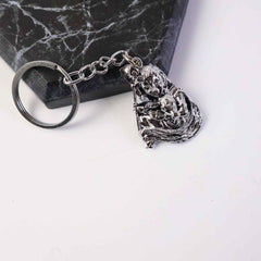 Silver Finish Bal Krishna Metal Keychain – Elegant Devotional Charm