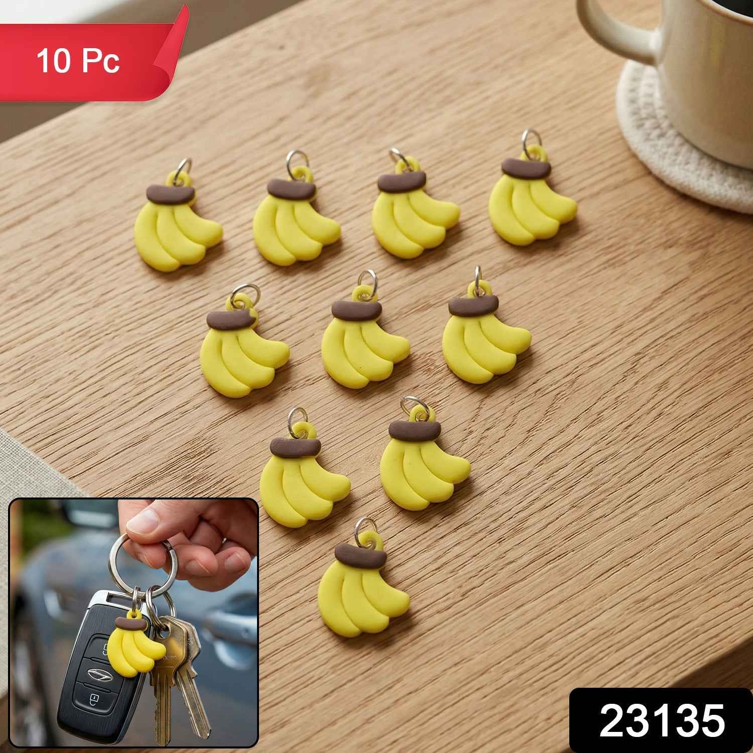 Banana Shape Keychain – Fun and Trendy Bag Accessory