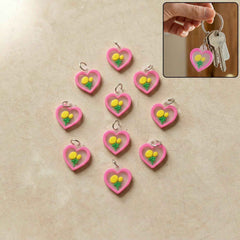 Cute Heart & Flower Bag Charm Set – Versatile & Stylish