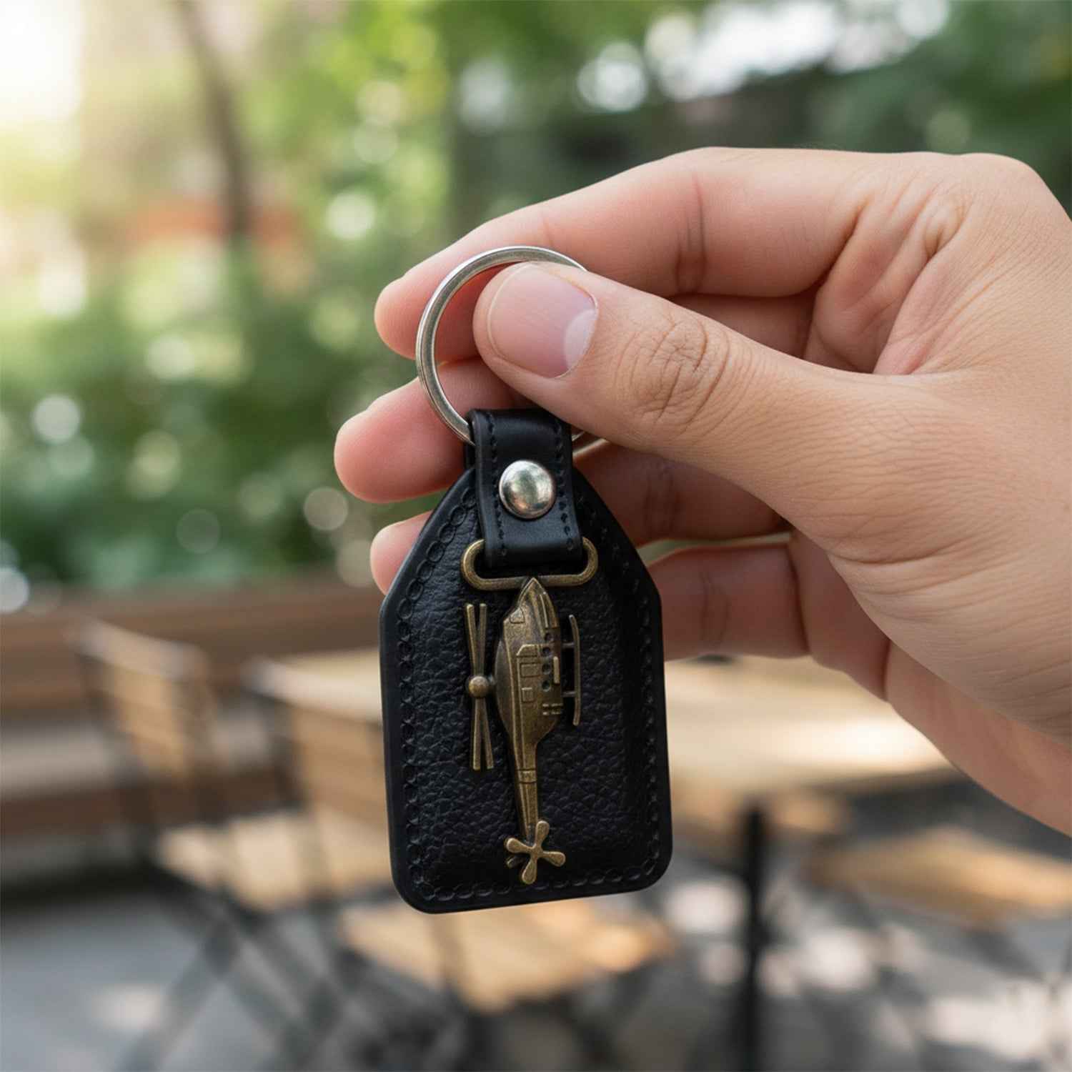 Leather Finish Metal Sword Keychain – Stylish and Durable Accessory