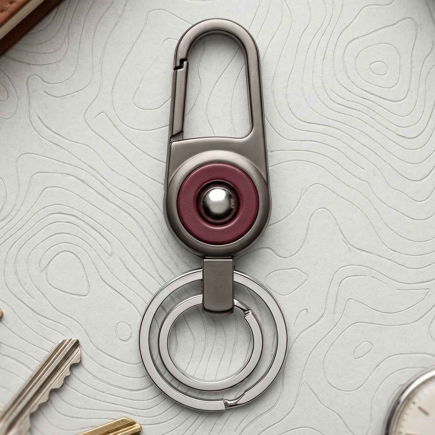 Heavy Duty Metal Key Holder – Secure Clipping & Dual Rings