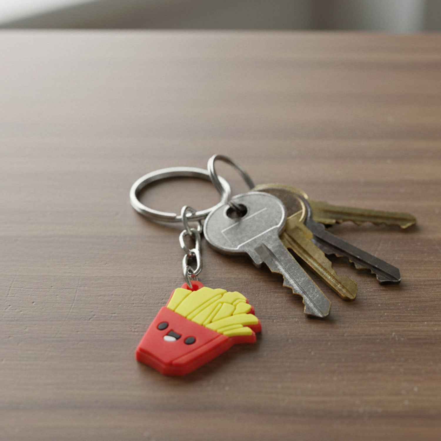 French Fries Keychain – Cute Smiley Cartoon Bag Charm