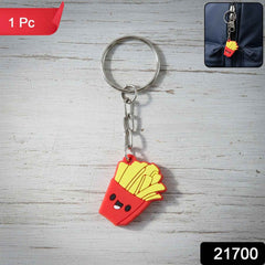 French Fries Keychain – Cute Smiley Cartoon Bag Charm