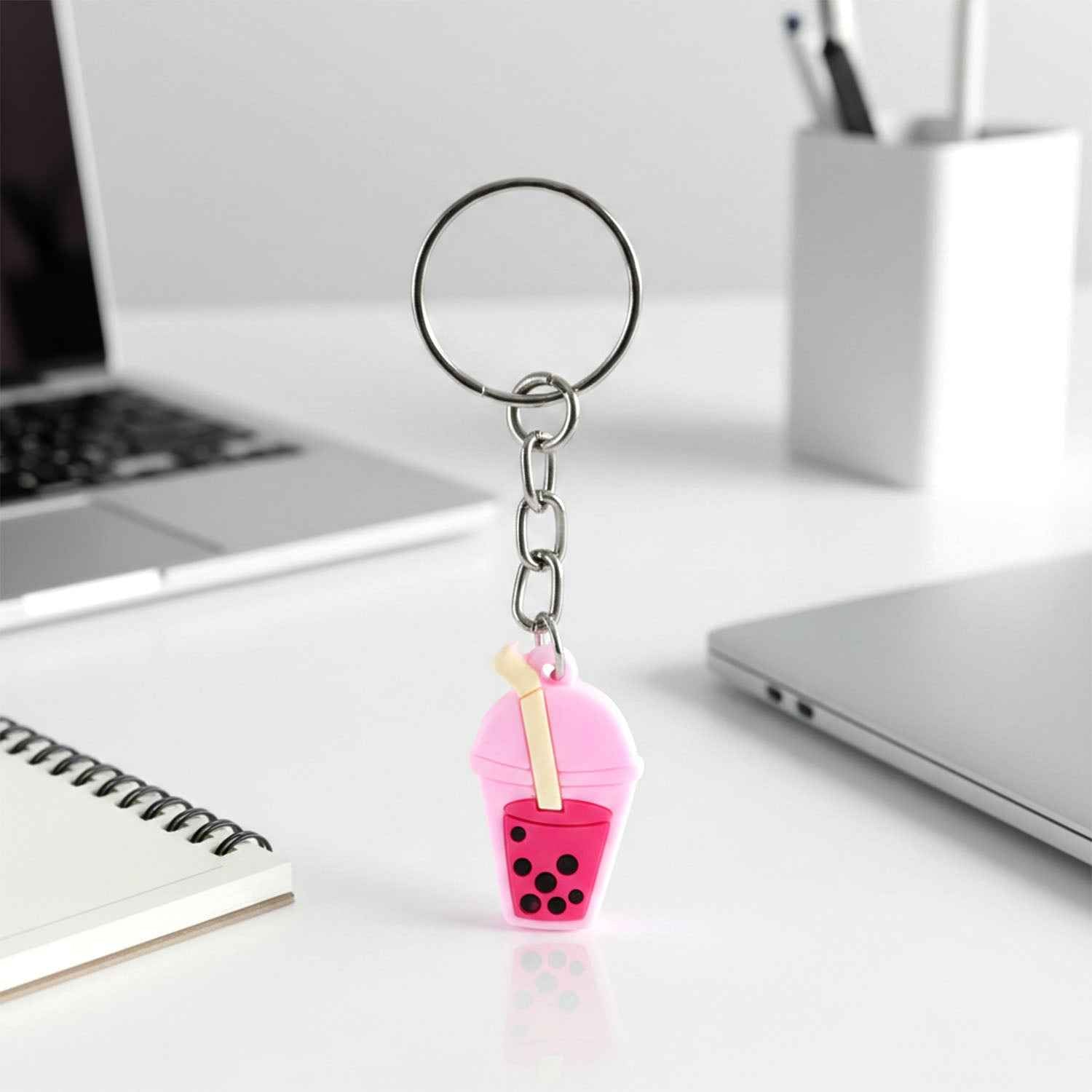Bubble Tea Keychain – Cute Mini Cup Charm for Bags & Keys