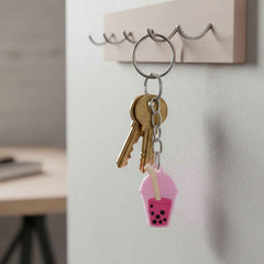 Bubble Tea Keychain – Cute Mini Cup Charm for Bags & Keys