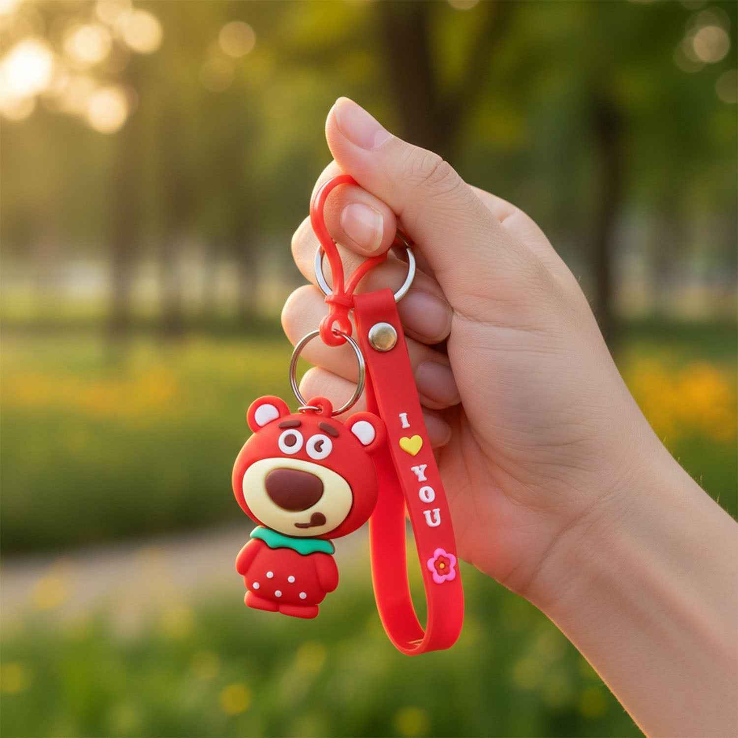 Cartoon Bear Figure Keychain – Cute & Stylish Accessory