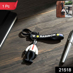 Cartoon Man Keychain – Lightweight with Rainbow Strap