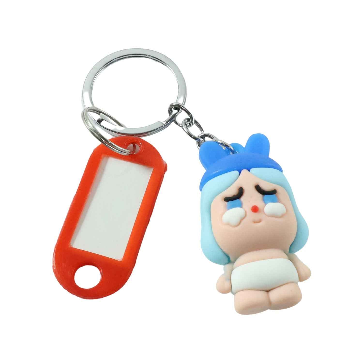 Cartoon Baby Character Keychain – Label Tag Holder for Easy ID