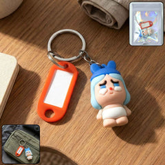 Cartoon Baby Character Keychain – Label Tag Holder for Easy ID