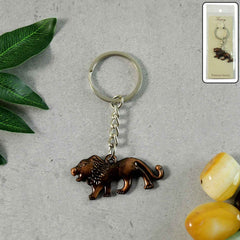 Walking Lion Metal Keychain – Antique Finish Durable Key Holder