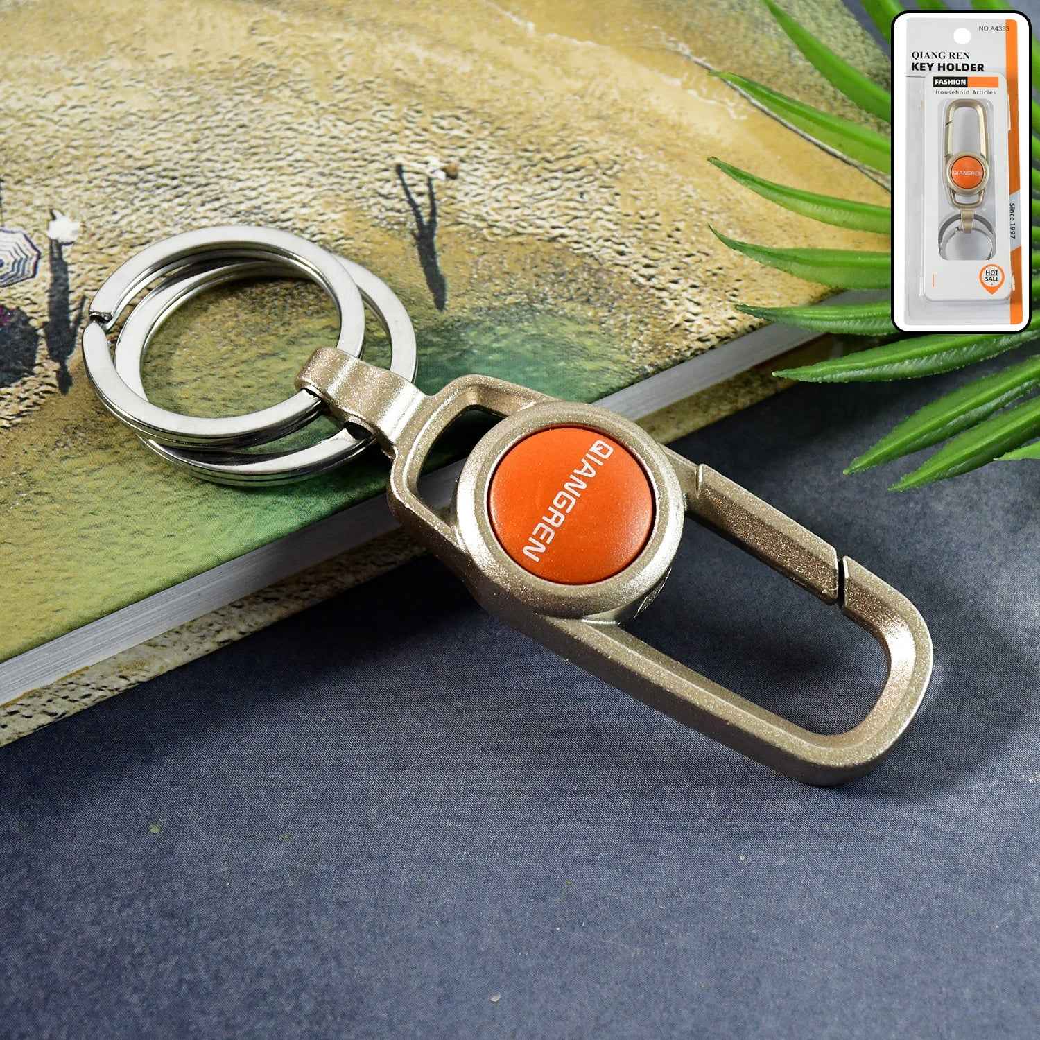Metal Keychain Carabiner Clip – Durable Key Holder with Dual Rings