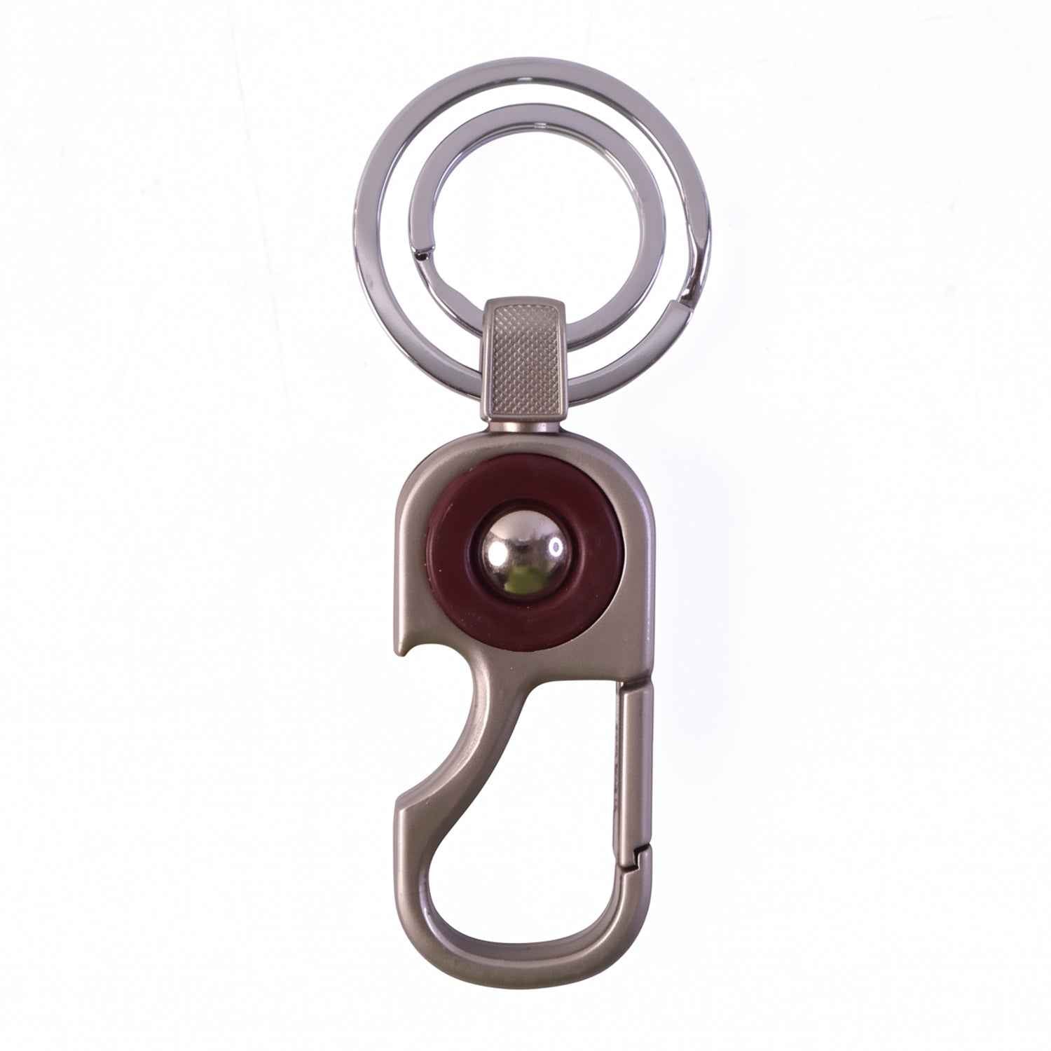Heavy Duty Metal Key Holder – Secure Lock Carabiner & Dual Rings