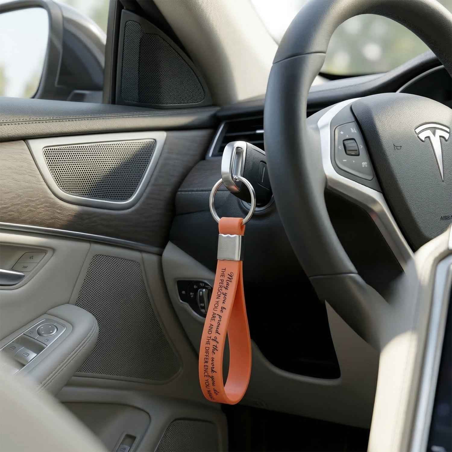 Silicone Wrist Strap Keychain – Durable & Lightweight for Daily Use