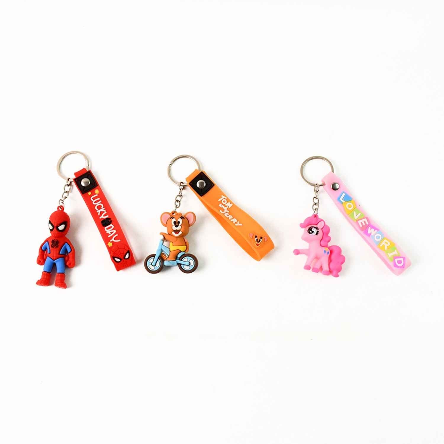 Cartoon Silicone Keychain – Cute 3D Character Bag Charm for Kids | Styleva