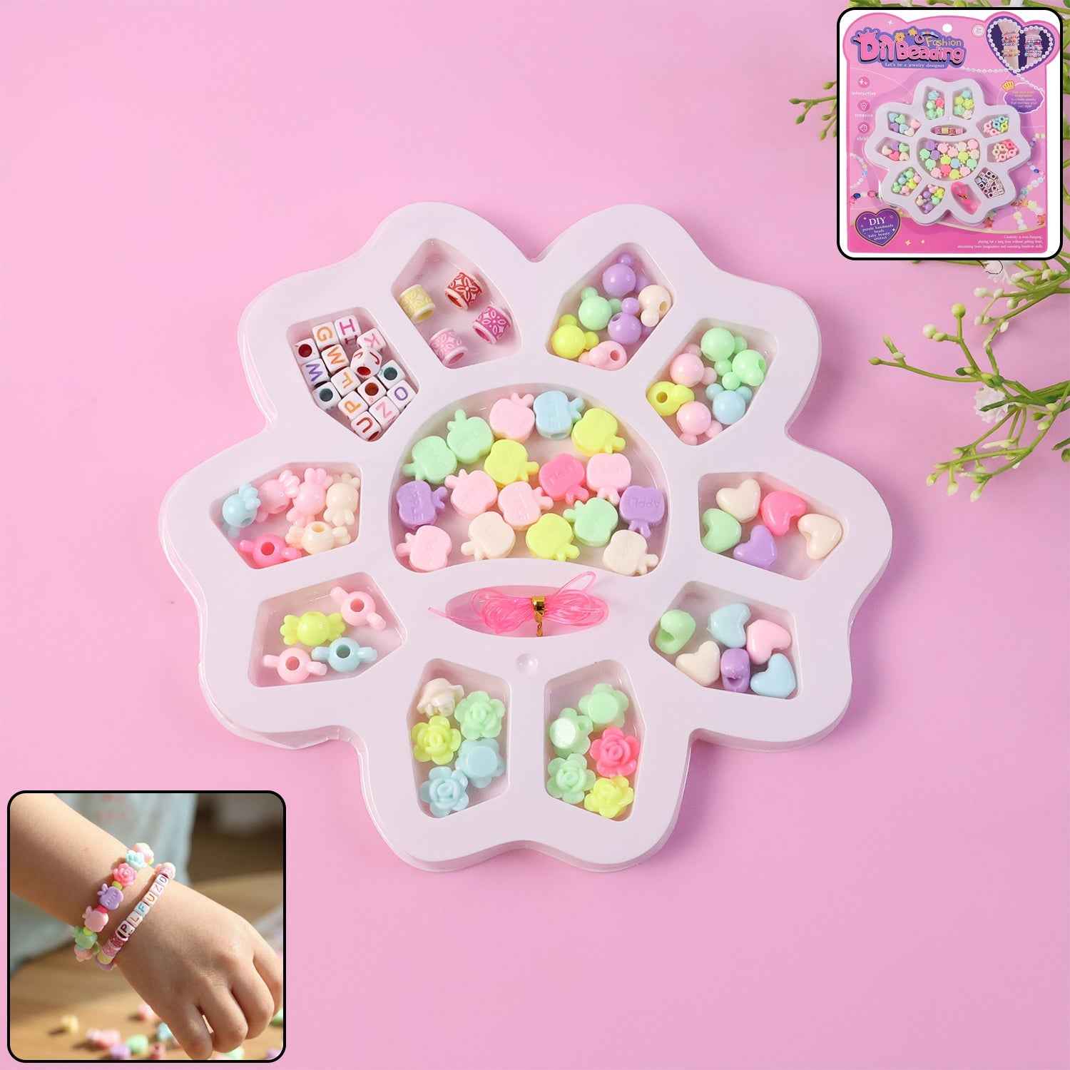 DIY Beading Jewellery Making Kit – Creative Bracelet & Necklace Set for Kids