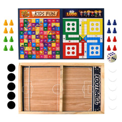 Desktop football game board from the 3-in-1 wooden board game set