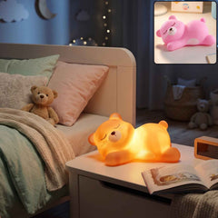 Sleeping Bear LED Night Light – Cute Silicone Kids Lamp